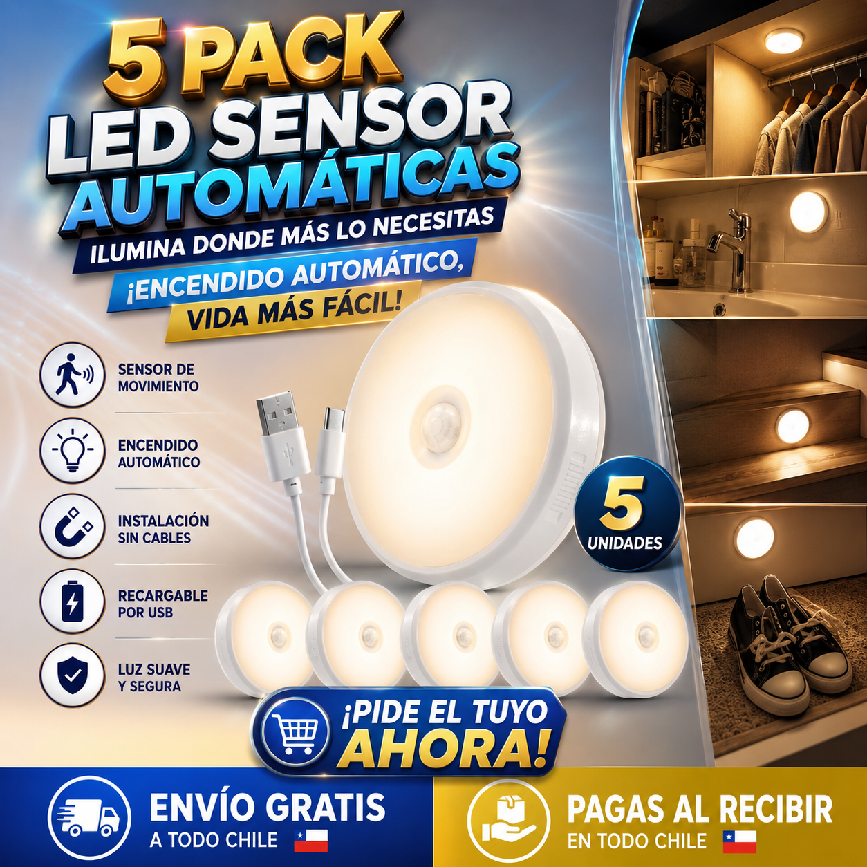 5 Pack led sensor