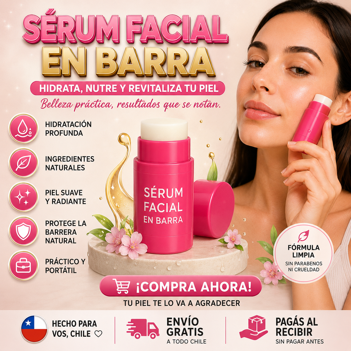 Sérum Facial En Barra Hidratante