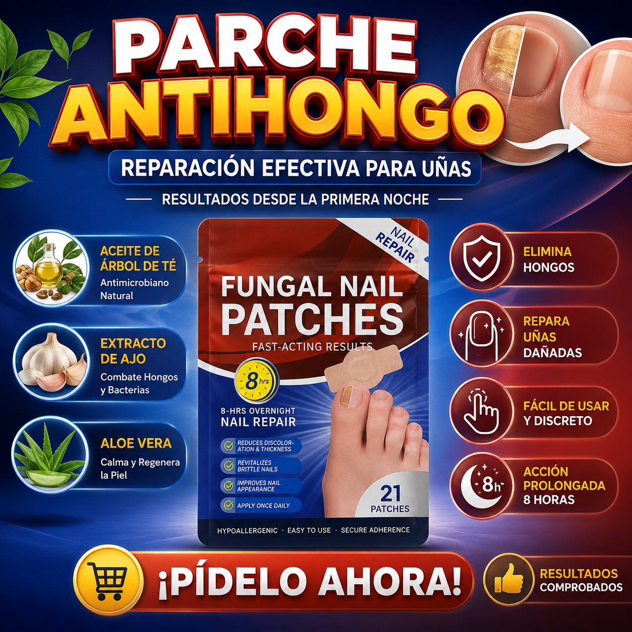 Parche Anti-hongo en las Uñas